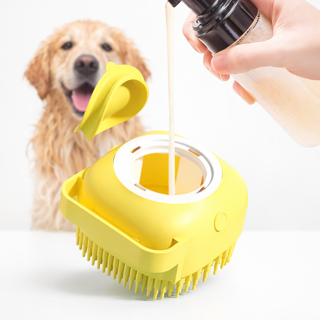 2-in-1 Pet Shampoo Bath Brush