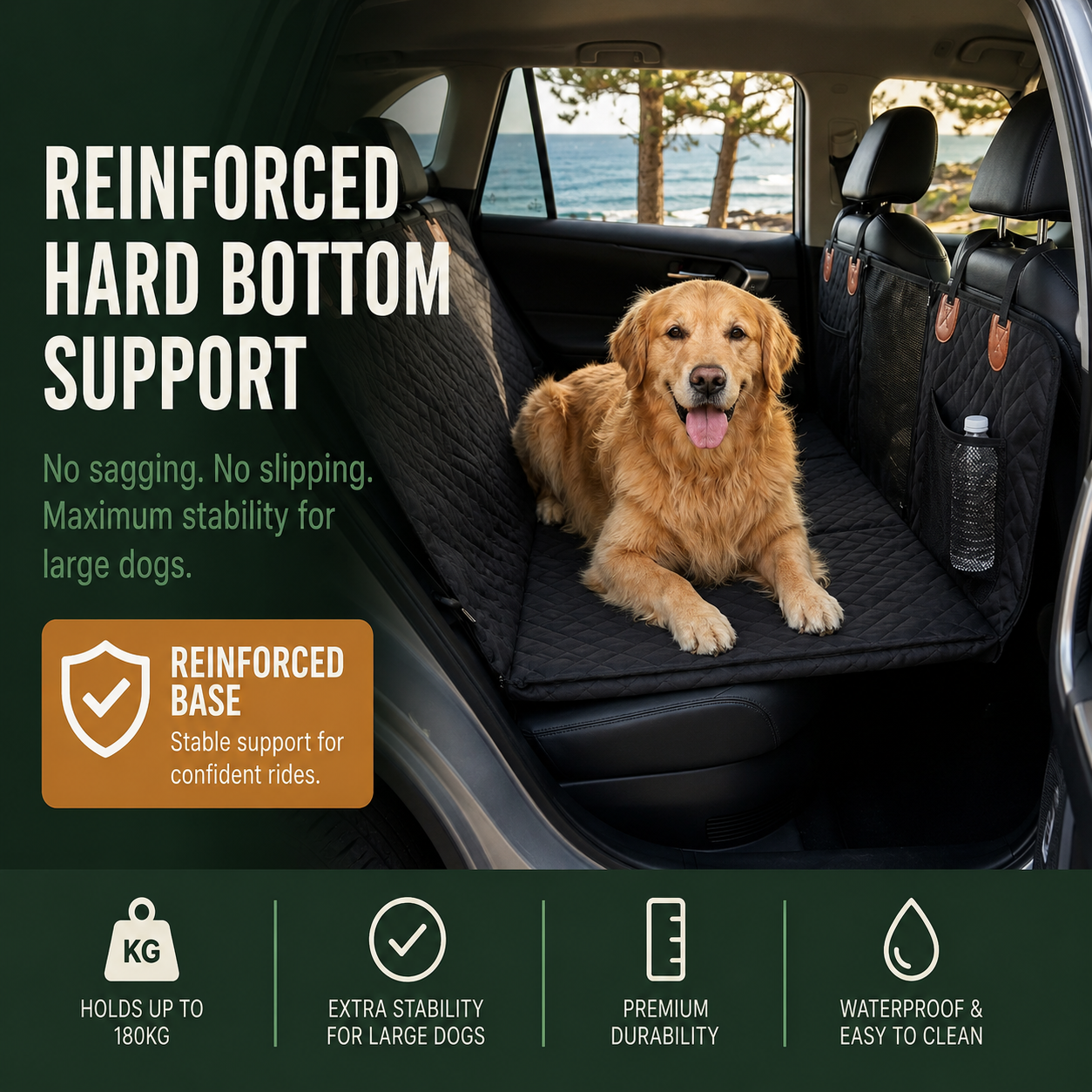 Kalbago TrailRider-Hard Bottom Dog Car Seat Extender