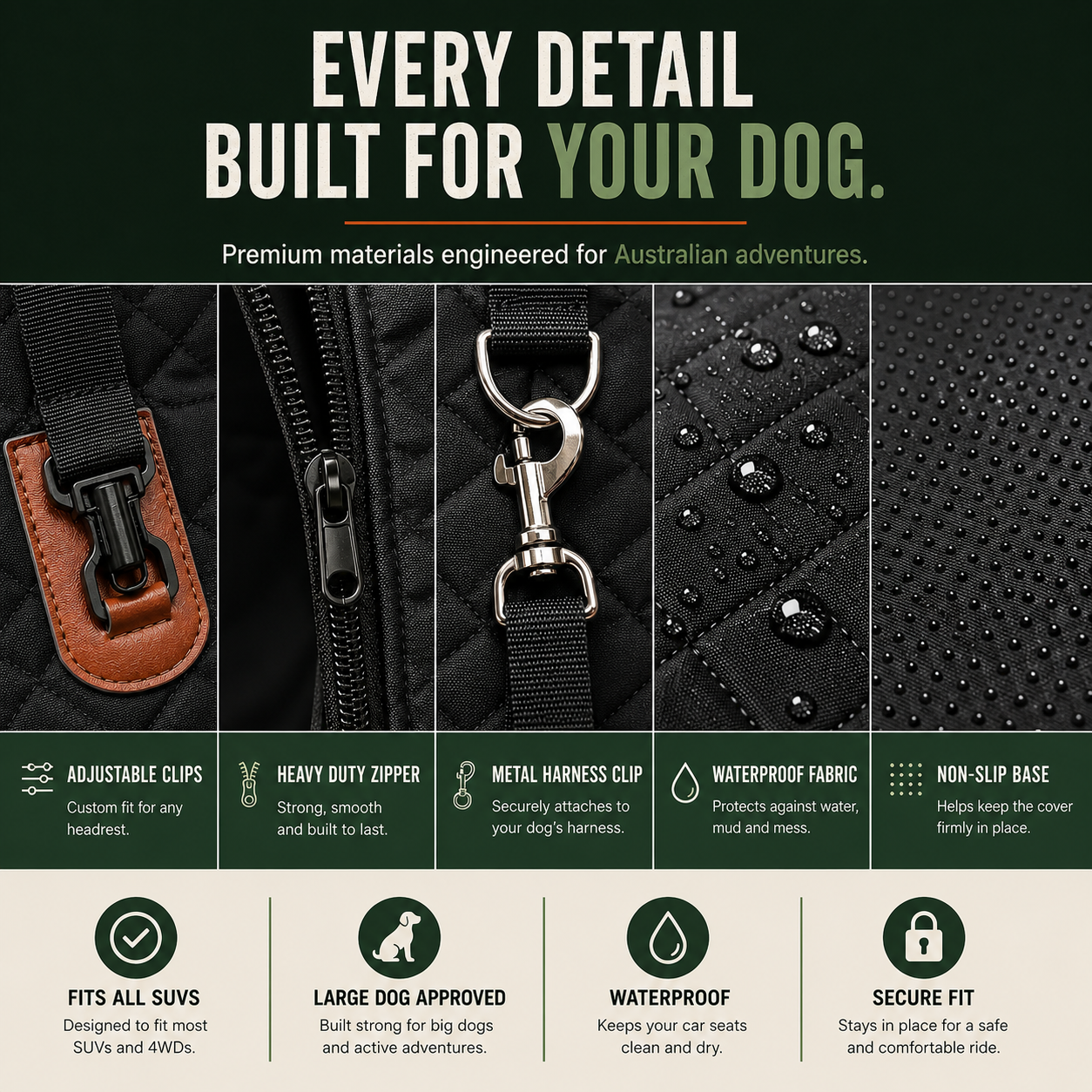 Kalbago TrailRider-Hard Bottom Dog Car Seat Extender